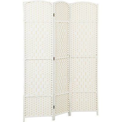 HOMCOM Paravent intérieur en bois 3 panneaux séparateur de pièce pliable pour salon chambre 135 x 180 cm blanc - Publicité HOMCOM Paravent intérieur en bois 3 panneaux séparateur de pièce pliable pour salon chambre 135 x 180 cm blanc - Publicité