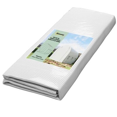 Outsunny Bâche de Rechange Serre Tunnel 6 m², bâche PE Anti-UV imperméable 6 fenêtres + Porte Enroulable zippée Blanc - Publicité Outsunny Bâche de Rechange Serre Tunnel 6 m², bâche PE Anti-UV imperméable 6 fenêtres + Porte Enroulable zippée Blanc - Publicité