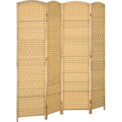 HOMCOM Paravent intérieur en bois 4 panneaux séparateur de pièce pliable pour salon chambre 180 x 180 cm bois naturel - Publicité HOMCOM Paravent intérieur en bois 4 panneaux séparateur de pièce pliable pour salon chambre 180 x 180 cm bois naturel - Publicité