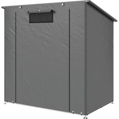 Outsunny Abri de garage 1,9x1,2 m Imperméable Abri avec porte zippée enroulable et fenêtre de ventilation Gris foncé - Publicité Outsunny Abri de garage 1,9x1,2 m Imperméable Abri avec porte zippée enroulable et fenêtre de ventilation Gris foncé - Publicité