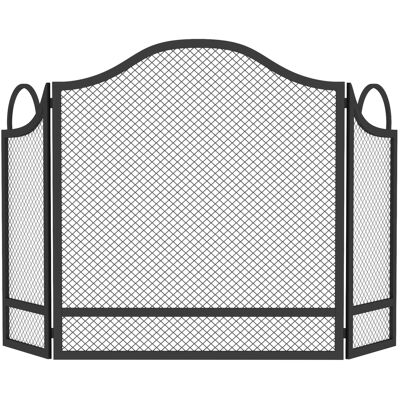 HOMCOM Pare-étincelles de cheminée pliable à 3 panneaux, en métal peint, prêt à l'emploi, 122x1x74 cm, Noir - Publicité HOMCOM Pare-étincelles de cheminée pliable à 3 panneaux, en métal peint, prêt à l'emploi, 122x1x74 cm, Noir - Publicité