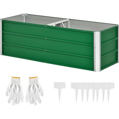 Lits de jardin en acier Outsunny avec gants - 125x47x40cm - Publicité Lits de jardin en acier Outsunny avec gants - 125x47x40cm - Publicité