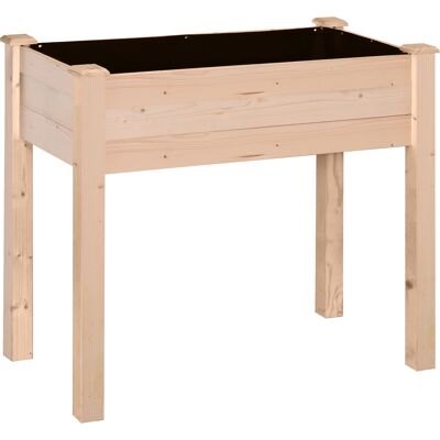 Outsunny Jardinière surélevée en Bois, Carré Potager sur Pied surélevé, Trous de Drainage, Tissu non tissé, 86x46x76 bois naturel - Publicité Outsunny Jardinière surélevée en Bois, Carré Potager sur Pied surélevé, Trous de Drainage, Tissu non tissé, 86x46x76 bois naturel - Publicité