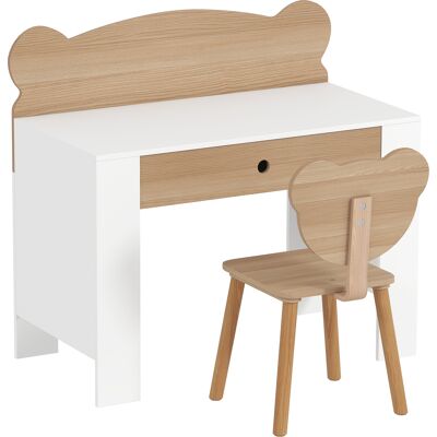 AIYAPLAY Ensemble bureau et en bois, MDF blanc incl. avec garde-corps Aosom France - Publicité AIYAPLAY Ensemble bureau et en bois, MDF blanc incl. avec garde-corps Aosom France - Publicité