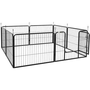 PawHut Luxe parc enclos modulable acier 8 panneaux et 1 porte pour chiens, lapins, rongeurs, petits animaux, intérieur et extérieur 80L x 60H cm noir - Publicité PawHut Luxe parc enclos modulable acier 8 panneaux et 1 porte pour chiens, lapins, rongeurs, petits animaux, intérieur et extérieur 80L x 60H cm noir - Publicité