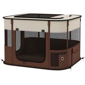 PawHut Box pour Animaux avec 6 Fenêtres, 3 Portes et 2 Poches de Rangement, Polyester et Acier, 74x60x45 cm, Marron - Publicité PawHut Box pour Animaux avec 6 Fenêtres, 3 Portes et 2 Poches de Rangement, Polyester et Acier, 74x60x45 cm, Marron - Publicité
