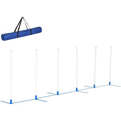 Kit d'Agilité Chien PawHut - 6 Piquets, Sac, pour Surfaces Plates - Publicité Kit d'Agilité Chien PawHut - 6 Piquets, Sac, pour Surfaces Plates - Publicité