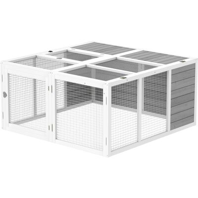 PawHut Clapier pour Lapins - Bois, Pliable, Intérieur/Extérieur - Publicité PawHut Clapier pour Lapins - Bois, Pliable, Intérieur/Extérieur - Publicité
