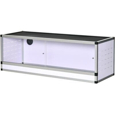 PawHut Terrarium en Aluminium pour Reptiles Amphibiens Arachnides Boîte d'Elevage de Reptiles Terrarium en Maille Blanc + Argent + Noir 120 x 40 x 40 cm - Publicité PawHut Terrarium en Aluminium pour Reptiles Amphibiens Arachnides Boîte d'Elevage de Reptiles Terrarium en Maille Blanc + Argent + Noir 120 x 40 x 40 cm - Publicité
