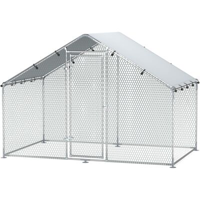 PawHut - PoulaillerGrandMetal - 5-8 poules - Poultry coop - Publicité PawHut - PoulaillerGrandMetal - 5-8 poules - Poultry coop - Publicité