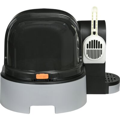 PawHut Maison de toilette, bac à litière fermé pour chat compartiment inférieur amovible pour un nettoyage facile pelle inclus - Publicité PawHut Maison de toilette, bac à litière fermé pour chat compartiment inférieur amovible pour un nettoyage facile pelle inclus - Publicité