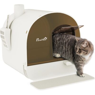 Maison de toilette pour chat PawHut avec porte, pelle et filtre - 43L x 44l x 47H cm - Publicité Maison de toilette pour chat PawHut avec porte, pelle et filtre - 43L x 44l x 47H cm - Publicité