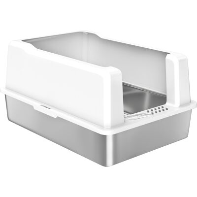 PawHut Litière pour Chats Imperméable avec Parois Surélevées, Bac et Pelle, en ABS, 71x50.8x35.5 cm, Blanc - Publicité PawHut Litière pour Chats Imperméable avec Parois Surélevées, Bac et Pelle, en ABS, 71x50.8x35.5 cm, Blanc - Publicité