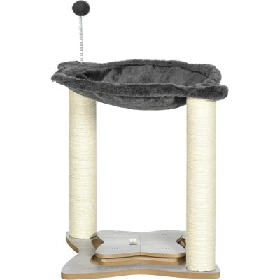 Arbre à Chat PawHut avec Hamac, Poteaux en Sisal, Base MDF - Publicité Arbre à Chat PawHut avec Hamac, Poteaux en Sisal, Base MDF - Publicité