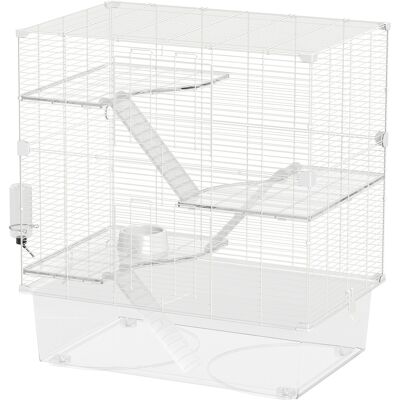 Pawhut Cage pour rongeurs en acier multilvéliste - 73x47x80 cm - Blanc - Publicité Pawhut Cage pour rongeurs en acier multilvéliste - 73x47x80 cm - Blanc - Publicité