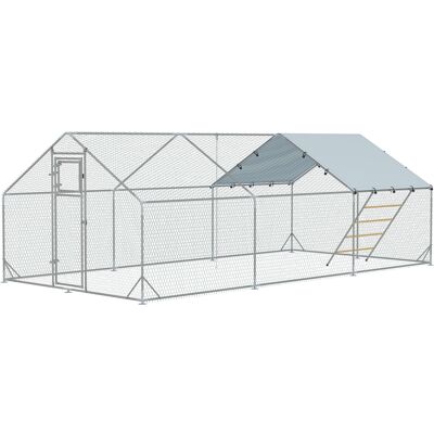 PawHut poulailler en enclos - 300x600x195 cm - Acier - 18-24 poules - Poultry coop - Publicité PawHut poulailler en enclos - 300x600x195 cm - Acier - 18-24 poules - Poultry coop - Publicité
