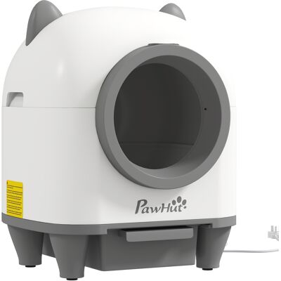 PawHut Bac à litière pour chat autonettoyant 80L, bac à litière automatique contrôle app, anti-pinch, 55,5 x 51 x 60 cm, blanc - Publicité PawHut Bac à litière pour chat autonettoyant 80L, bac à litière automatique contrôle app, anti-pinch, 55,5 x 51 x 60 cm, blanc - Publicité