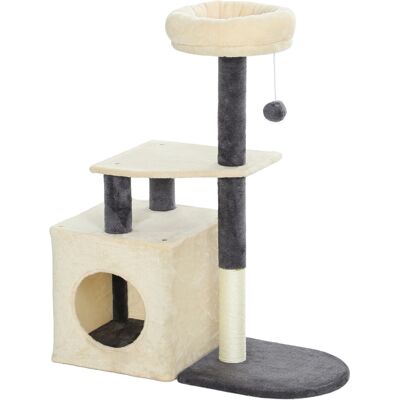 PawHut Arbre à Griffer pour Chats Haut 92 cm avec Maisonnette, Couchage, Poteaux en Sisal et Balle, Blanc Crème - Publicité PawHut Arbre à Griffer pour Chats Haut 92 cm avec Maisonnette, Couchage, Poteaux en Sisal et Balle, Blanc Crème - Publicité