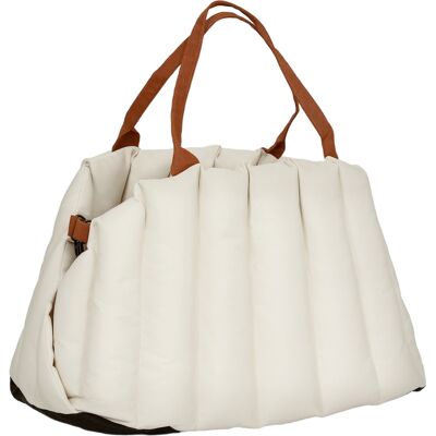 PawHut Siège Auto pour Petits Chiens avec Laisse et Base Antidérapante, Convertible en Sac pour Animaux, Crème - Publicité PawHut Siège Auto pour Petits Chiens avec Laisse et Base Antidérapante, Convertible en Sac pour Animaux, Crème - Publicité