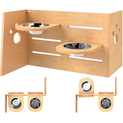 PawHut Gamelle chien ajustable en hauteur avec 2 bols en acier inoxydable - Nourriture pour chien - Publicité PawHut Gamelle chien ajustable en hauteur avec 2 bols en acier inoxydable - Nourriture pour chien - Publicité