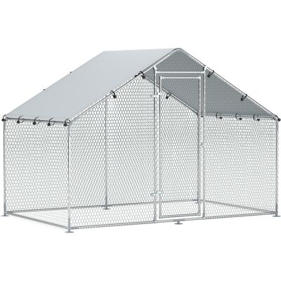 PawHut - PoulaillerGrandMetal - 5-8 poules - Poultry coop - Publicité PawHut - PoulaillerGrandMetal - 5-8 poules - Poultry coop - Publicité