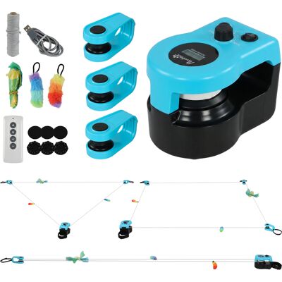 PawHut Jouet pour chat automatique/télécommandé avec vitesse réglable et parcours ajustables Noir - Publicité PawHut Jouet pour chat automatique/télécommandé avec vitesse réglable et parcours ajustables Noir - Publicité