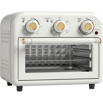 HOMCOM Four Friteuse à Air Chaud 12L, Four à Air Chaud Convection 1200 W avec Plaque de Cuisson, Panier de Friture, Crème - Publicité HOMCOM Four Friteuse à Air Chaud 12L, Four à Air Chaud Convection 1200 W avec Plaque de Cuisson, Panier de Friture, Crème - Publicité