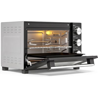 HOMCOM Mini-Four avec Broche Rotative 36L 1500 W, Four à Convection Multifonction, Chaleur Tournante, Minuterie 60 min, Argenté - Publicité HOMCOM Mini-Four avec Broche Rotative 36L 1500 W, Four à Convection Multifonction, Chaleur Tournante, Minuterie 60 min, Argenté - Publicité