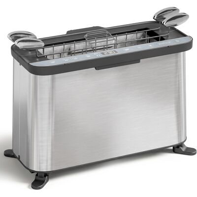 HOMCOM Mini-Four Électrique 3-en-1 1700 W, Grille-Pain à Fente Longue, Gril de Table 4,9L, Écran LED, Minuterie 60 min, Argenté - Publicité HOMCOM Mini-Four Électrique 3-en-1 1700 W, Grille-Pain à Fente Longue, Gril de Table 4,9L, Écran LED, Minuterie 60 min, Argenté - Publicité