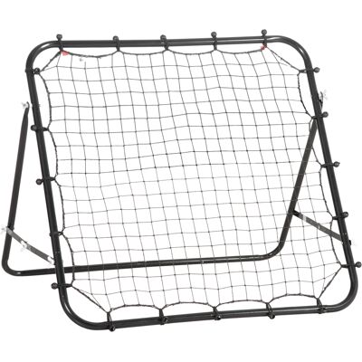 HOMCOM Filet de rebond en métal angle réglable 20 cordes élastiques pour entraînement de football, tennis 96 x 80 x 96 cm, noir - Publicité HOMCOM Filet de rebond en métal angle réglable 20 cordes élastiques pour entraînement de football, tennis 96 x 80 x 96 cm, noir - Publicité