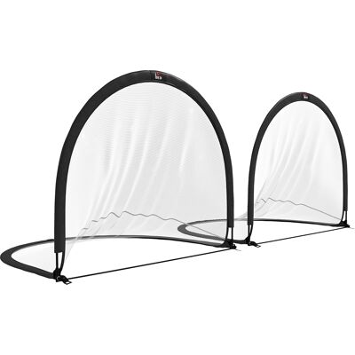 HOMCOM Lot de 2 cages de football système Pop Up avec sac de transport et piquets de fixation - Publicité HOMCOM Lot de 2 cages de football système Pop Up avec sac de transport et piquets de fixation - Publicité