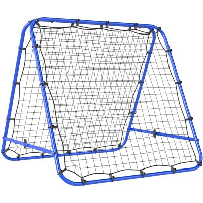 HOMCOM Filet de rebond double face 91 x 91 cm filet de rebond football pliable réglable dans 5 angles structure en acier bleu - Publicité HOMCOM Filet de rebond double face 91 x 91 cm filet de rebond football pliable réglable dans 5 angles structure en acier bleu - Publicité
