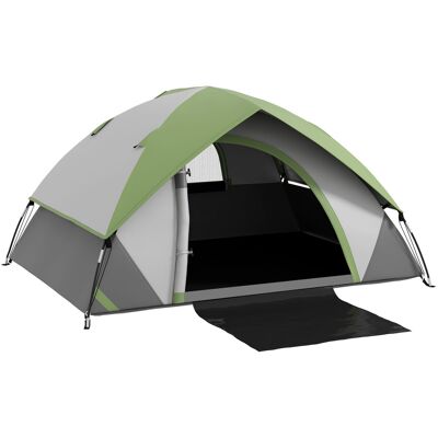 Outsunny Tente de camping pour 2 personnes 3-4 saison 3000 mm imperméable et ventilée, installation facile, gris - Publicité Outsunny Tente de camping pour 2 personnes 3-4 saison 3000 mm imperméable et ventilée, installation facile, gris - Publicité