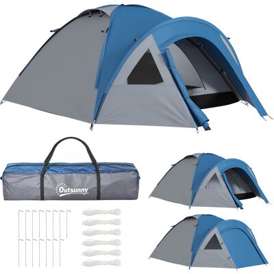 Tente de Camping Familiale Outsunny - Spacieuse, Imperméable, UV-Protection - 4-5 Personnes - Publicité Tente de Camping Familiale Outsunny - Spacieuse, Imperméable, UV-Protection - 4-5 Personnes - Publicité
