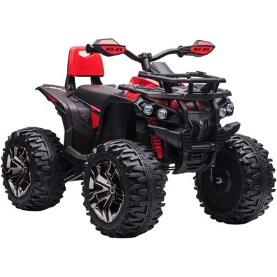 HOMCOM Voiture 4x4 quad buggy électrique enfant blanc Rouge Dim. 100L x 65l x 73H cm - Publicité HOMCOM Voiture 4x4 quad buggy électrique enfant blanc Rouge Dim. 100L x 65l x 73H cm - Publicité
