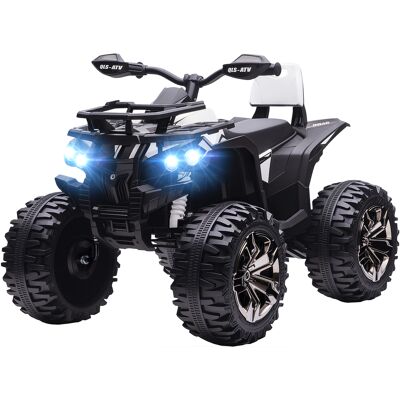 HOMCOM Quad Buggy électrique Enfant 12 V 8 Km/h Max. Voiture électrique Enfant avec Effets Lumineux sonores métal PP Blanc Noir - Publicité HOMCOM Quad Buggy électrique Enfant 12 V 8 Km/h Max. Voiture électrique Enfant avec Effets Lumineux sonores métal PP Blanc Noir - Publicité
