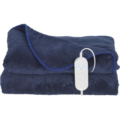 HOMCOM Plaid électrique en coralina 180x130 cm, 10 niveaux de température, minuterie, lavable en machine, écran LED, bleu - Publicité HOMCOM Plaid électrique en coralina 180x130 cm, 10 niveaux de température, minuterie, lavable en machine, écran LED, bleu - Publicité