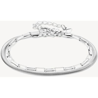 TAMARIS Set de bracelets argentés - 22cm - Publicité TAMARIS Set de bracelets argentés - 22cm - Publicité