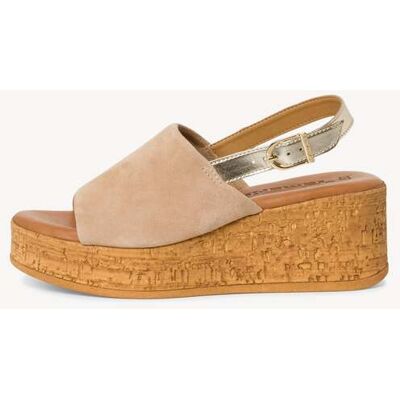 TAMARIS Sandale à talon beige - 39 - Publicité TAMARIS Sandale à talon beige - 39 - Publicité
