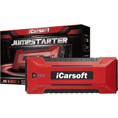 iCarsoft JS V20 Booster Batterie - Publicité iCarsoft JS V20 Booster Batterie - Publicité