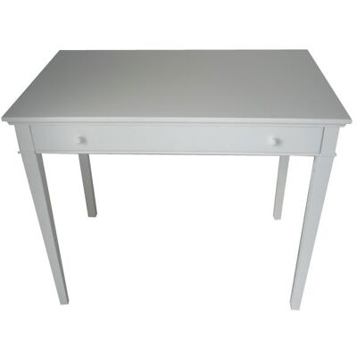 Habitat et Jardin Console - Table guéridon - Dimensions : 103 x 72 x 95 cm - Coloris Blanc - 1 tiroir - Matière : bois - Publicité Habitat et Jardin Console - Table guéridon - Dimensions : 103 x 72 x 95 cm - Coloris Blanc - 1 tiroir - Matière : bois - Publicité