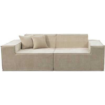 Habitat et Jardin Canapé modulable 3 places "Lusso" - Dimensions canapé : 220 x 100 x 70 cm - Grammage du tissu : 300g/m² - Tissu texturé - Beige - Publicité Habitat et Jardin Canapé modulable 3 places "Lusso" - Dimensions canapé : 220 x 100 x 70 cm - Grammage du tissu : 300g/m² - Tissu texturé - Beige - Publicité