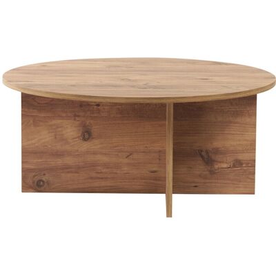Hanah Home Table basse "Soleil" Pin atlantique Bois 90x90x40cm, Mélamine, Classique, Ronde. Publicité Hanah Home Table basse "Soleil" Pin atlantique Bois 90x90x40cm, Mélamine, Classique, Ronde. Publicité
