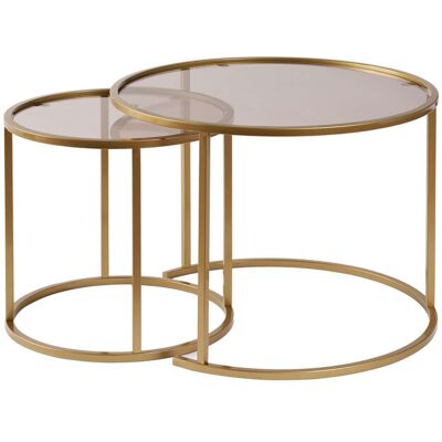 Hanah Home Ensemble de tables basses en métal "Aurum" - 42 x 42 x 39 cm - OrBronze Conçu pour offrir praticité et robustesse, ce modèle s'intègre facilement dans tout intérieur et répond aux besoins du quotidien en garantissant confort d'usage. Publicité Hanah Home Ensemble de tables basses en métal "Aurum" - 42 x 42 x 39 cm - OrBronze Conçu pour offrir praticité et robustesse, ce modèle s'intègre facilement dans tout intérieur et répond aux besoins du quotidien en garantissant confort d'usage. Publicité