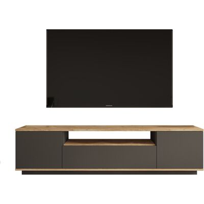 Hanah Home Meuble TV en bois "FR7" - 180 x 44 x 44 cm - Pin atlantiqueAnthracite – 1.0 étagères, 3.0 portes Conçu pour offrir praticité et robustesse, ce modèle s'intègre facilement dans tout intérieur et répond aux besoins du quotidien en garantissant c - Publicité Hanah Home Meuble TV en bois "FR7" - 180 x 44 x 44 cm - Pin atlantiqueAnthracite – 1.0 étagères, 3.0 portes Conçu pour offrir praticité et robustesse, ce modèle s'intègre facilement dans tout intérieur et répond aux besoins du quotidien en garantissant c - Publicité