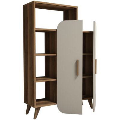 Hanah Home Meuble avec étagère en bois "Form" - 90 x 32 x 132 cm - Crème de noix – 4 étagères, 2 portes Conçu pour offrir praticité et robustesse, ce modèle s'intègre facilement dans tout intérieur et répond aux besoins du quotidien en garantissant confo - Publicité Hanah Home Meuble avec étagère en bois "Form" - 90 x 32 x 132 cm - Crème de noix – 4 étagères, 2 portes Conçu pour offrir praticité et robustesse, ce modèle s'intègre facilement dans tout intérieur et répond aux besoins du quotidien en garantissant confo - Publicité