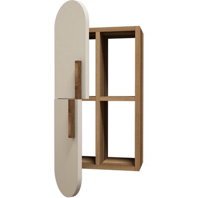 Hanah Home Étagère murale en bois "Rose" - 35 x 22 x 60 cm - Crème de noix – 2.0 étagères, 2.0 portes Conçu pour offrir praticité et robustesse, ce modèle s'intègre facilement dans tout intérieur et répond aux besoins du quotidien en garantissant confort - Publicité Hanah Home Étagère murale en bois "Rose" - 35 x 22 x 60 cm - Crème de noix – 2.0 étagères, 2.0 portes Conçu pour offrir praticité et robustesse, ce modèle s'intègre facilement dans tout intérieur et répond aux besoins du quotidien en garantissant confort - Publicité