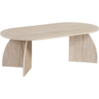 Hanah Home Table basse élégante, couleur travertin, 120 x 60 x 40 cm. Panneaux de particules 100 % mélaminés, épaisseur 18 mm. Design moderne et robuste, supportant jusqu'à 25 kg. Idéale pour le salon et la salle de séjour. Publicité Hanah Home Table basse élégante, couleur travertin, 120 x 60 x 40 cm. Panneaux de particules 100 % mélaminés, épaisseur 18 mm. Design moderne et robuste, supportant jusqu'à 25 kg. Idéale pour le salon et la salle de séjour. Publicité