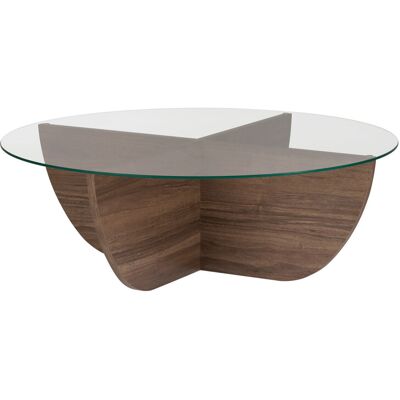 Hanah Home Table basse moderne, couleur noyer, 90 x 30 x 90 cm. Plateau en verre trempé, structure en panneaux de particules mélaminés, épaisseur 18 mm. Design élégant et fonctionnel pour salon et espace détente. Publicité Hanah Home Table basse moderne, couleur noyer, 90 x 30 x 90 cm. Plateau en verre trempé, structure en panneaux de particules mélaminés, épaisseur 18 mm. Design élégant et fonctionnel pour salon et espace détente. Publicité