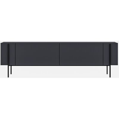Hanah Home Meuble TV moderne - Dimensions : 160 x 31 x 45 cm - Epaisseur 18 mm - 2 portes - Gris anthracite - Publicité Hanah Home Meuble TV moderne - Dimensions : 160 x 31 x 45 cm - Epaisseur 18 mm - 2 portes - Gris anthracite - Publicité